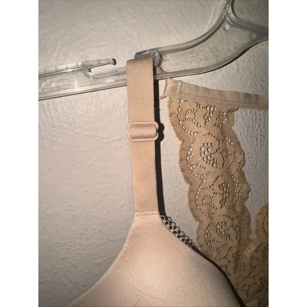 Victoria's Secret beige 40DD Body By Victoria Racerback Sexy Tan Lace VS Nude - Picture 5 of 13